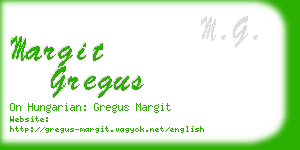 margit gregus business card